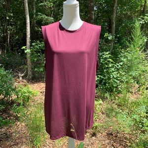Athletic Burgundy Sleeveless Top XXL